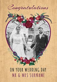Tap to view Woodland Wonder - Wedding Card Congratulations Photo Upload