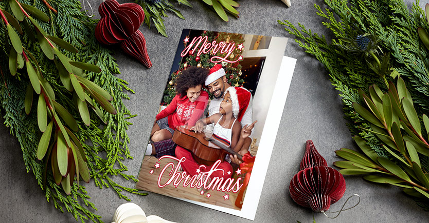 personalised cards create a personalised card today vista prints christmas cards