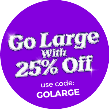 25% Off Large and Giant Cards