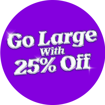 25% Off Large and Giant Cards
