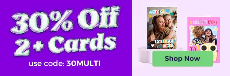 30% off 2 or more cards!