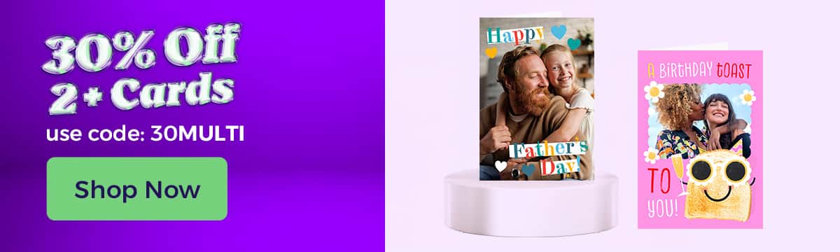 30% off 2 or more cards!