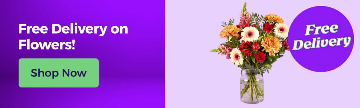 Free Delivery on Flowers!
