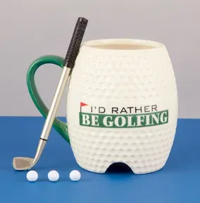 Rather Be Golfing Golf Ball Mug And Putter Pen Set