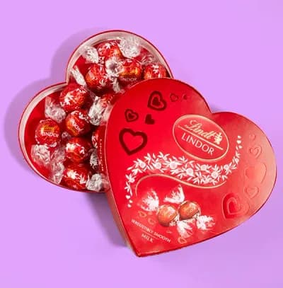 Lindt Lindor Heart Milk Chocolate Truffles