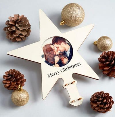 Couples Photo Tree Topper