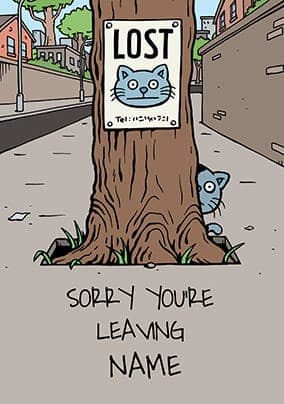Cattitude Retirement Card Sorry Youre Leaving
