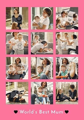 Worlds Best Mum Photo Mothers Day Card