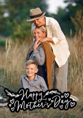 Happy Mothers Day Text Photo Card