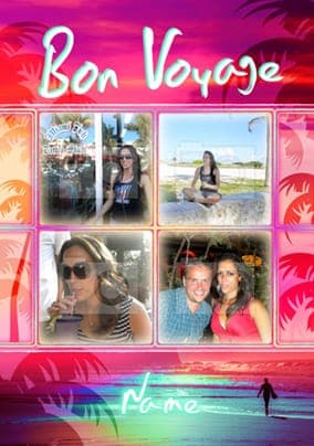 South Beach Bon Voyage Card Multi Photo Upload