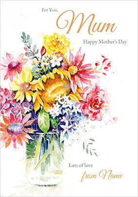For You Mum Personalised Mothers Day Card