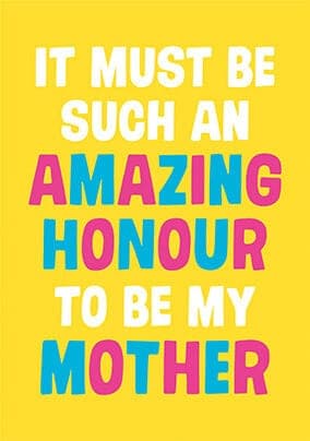 Amazing Honour Mothers Day Card
