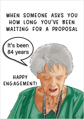 Waiting For A Proposal Engagement Card