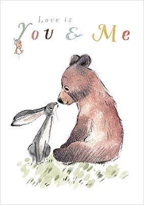 Love Is You And Me Anniversary Card