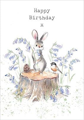 Bunny Forest Birthday Card