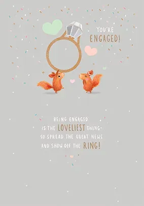 Spread The News And Show Off The Ring Engagement Card
