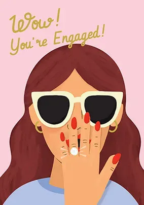 Youre Engaged Brunette Card