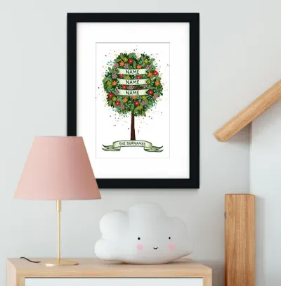 Family Tree Of 3 Personalised Print