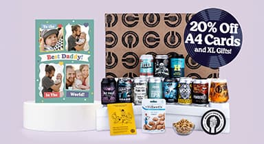 20% off A4 Cards & XL Gifts