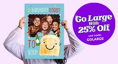 25% off Large & Giant Cards