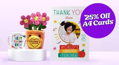 Go Large 25% off A4 Cards