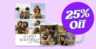 25% off Photo Cards and Selected Photo Gifts!