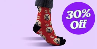 30% off Personalised Socks