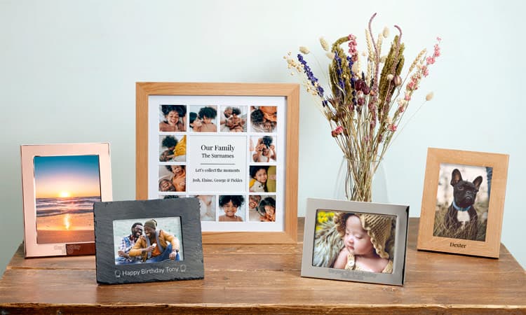 Custom Family Photo Frame Collage, Wooden Multiple Picture Frame