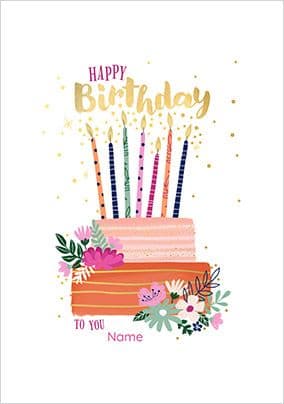 Click here to view Personalised Happy Birthday Cake Card