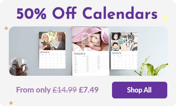 50% off Calendars