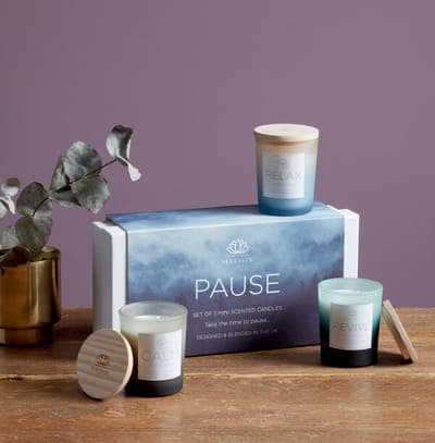 Serenity Pause Candles Set Of 3