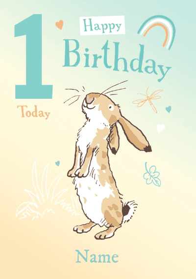 Guess How Much I Love You 1st Birthday Card