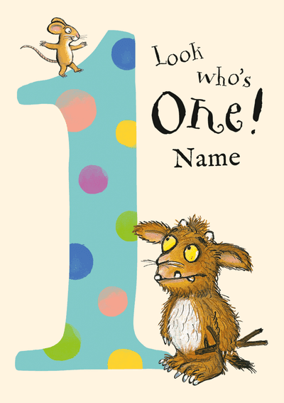 The Gruffalo 1st Birthday Personalised Card