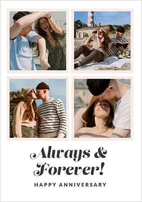 Always And Forever 4 Photo Anniversary Card
