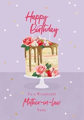 Luxury Cake Mother In Law Birthday Card