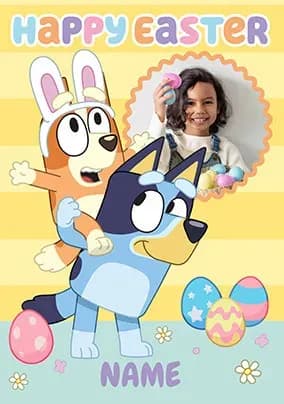 Bluey Happy Easter Photo Card