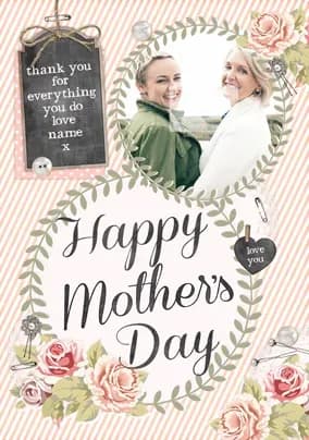 Vintage Happy Mothers Day Photo Card