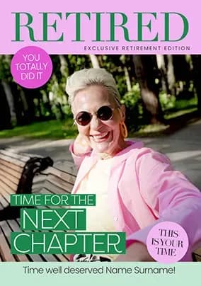 Retirement Congratulations Photo Upload Magazine Card