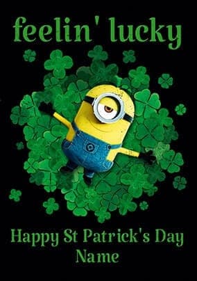Minions St Patricks Day Personalised Card