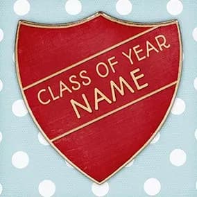 Top Of The Class Graduation Card Red Badge