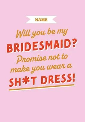 Will You Be My Bridesmaid Card