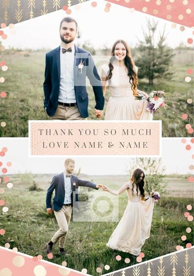 Thank You So Much Photo Wedding Card