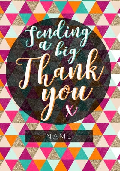 Sending A Big Thank You Card Good Vibes