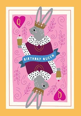 Bunny Queen Birthday Card