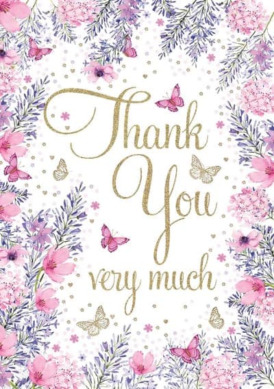 Thank You Very Much Pink Card