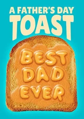 Best Dad Ever Beans And Toast Fathers Day Card