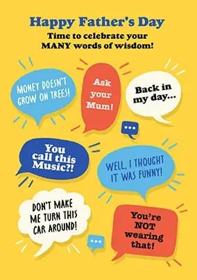 Fathers Day Words Of Wisdom Card