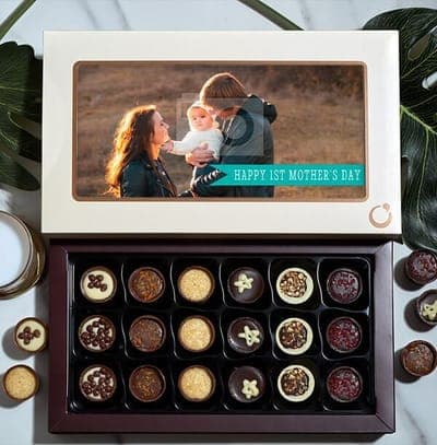 1st Mothers Day Photo Chocolates Box Of 18