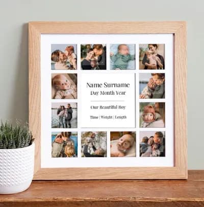 Baby Boy Photo Collage Frame