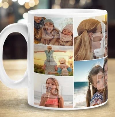 10 Photos Collage Mug